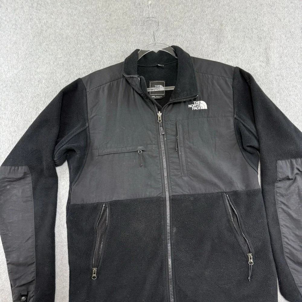 North Face Denali Jacket Mens Small Black Polartec Fleece Full Zip Coat Hiking